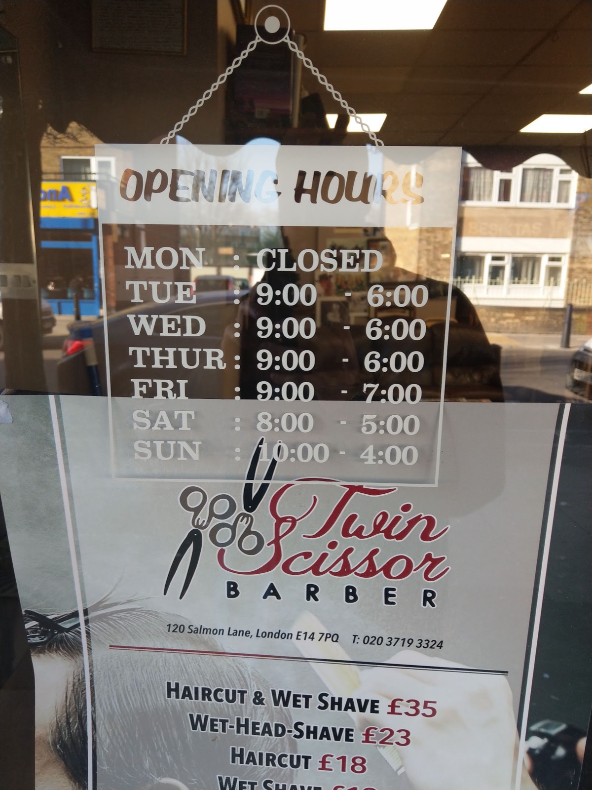 Twin Scissors Barber in Limehouse London